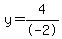 y=4%2F-2