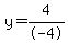 y=4%2F-4