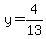 y=4%2F13