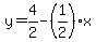 y=4%2F2-%281%2F2%29x