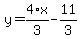y=4%2F3%2Ax-11%2F3