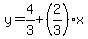 y=4%2F3%2B%282%2F3%29x