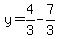 y=4%2F3-7%2F3