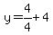 y=4%2F4%2B4