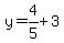 y=4%2F5%2B3