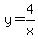 y=4%2Fx+
