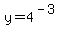 y=4%5E%28-3%29