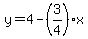 y=4-%283%2F4%29x