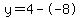y=4--8