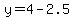 y=4-2.5