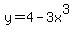 y=4-3x%5E3