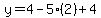 y=4-5%282%29%2B4