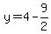 y=4-9%2F2