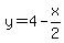 y=4-x%2F2