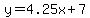 y=4.25x%2B7