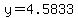 y=4.5833
