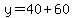y=40%2B60