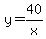 y=40%2Fx