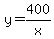 y=400%2Fx