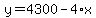 y=4300-4%2Ax