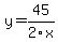 y=45%2F2x