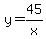 y=45%2Fx