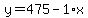 y=475-1%2Ax