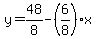 y=48%2F8-%286%2F8%29x