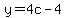 y=4c-4