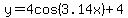 y=4cos%283.14x%29%2B4