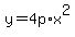 y=4p%2Ax%5E2
