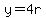 y=4r