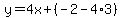 y=4x%2B%28-2-4%2A3%29