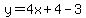 y=4x%2B4-3