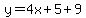 y=4x%2B5%2B9