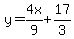 y=4x%2F9%2B17%2F3
