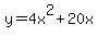 y=4x%5E2%2B20x