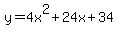 y=4x%5E2%2B24x%2B34