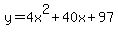 y=4x%5E2%2B40x%2B97