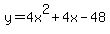 y=4x%5E2%2B4x-48