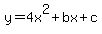 y=4x%5E2%2Bbx%2Bc