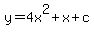 y=4x%5E2%2Bx%2Bc