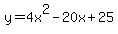 y=4x%5E2-20x%2B25