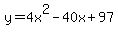 y=4x%5E2-40x%2B97