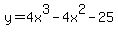 y=4x%5E3-4x%5E2-25