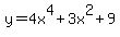 y=4x%5E4%2B3x%5E2%2B9