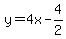 y=4x-4%2F2