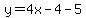 y=4x-4-5