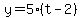 y=5%28t-2%29