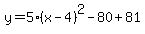 y=5%28x-4%29%5E2-80%2B81